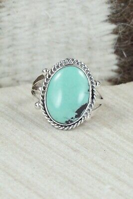 Turquoise & Sterling Silver Ring - Grace Kenneth - Size 9