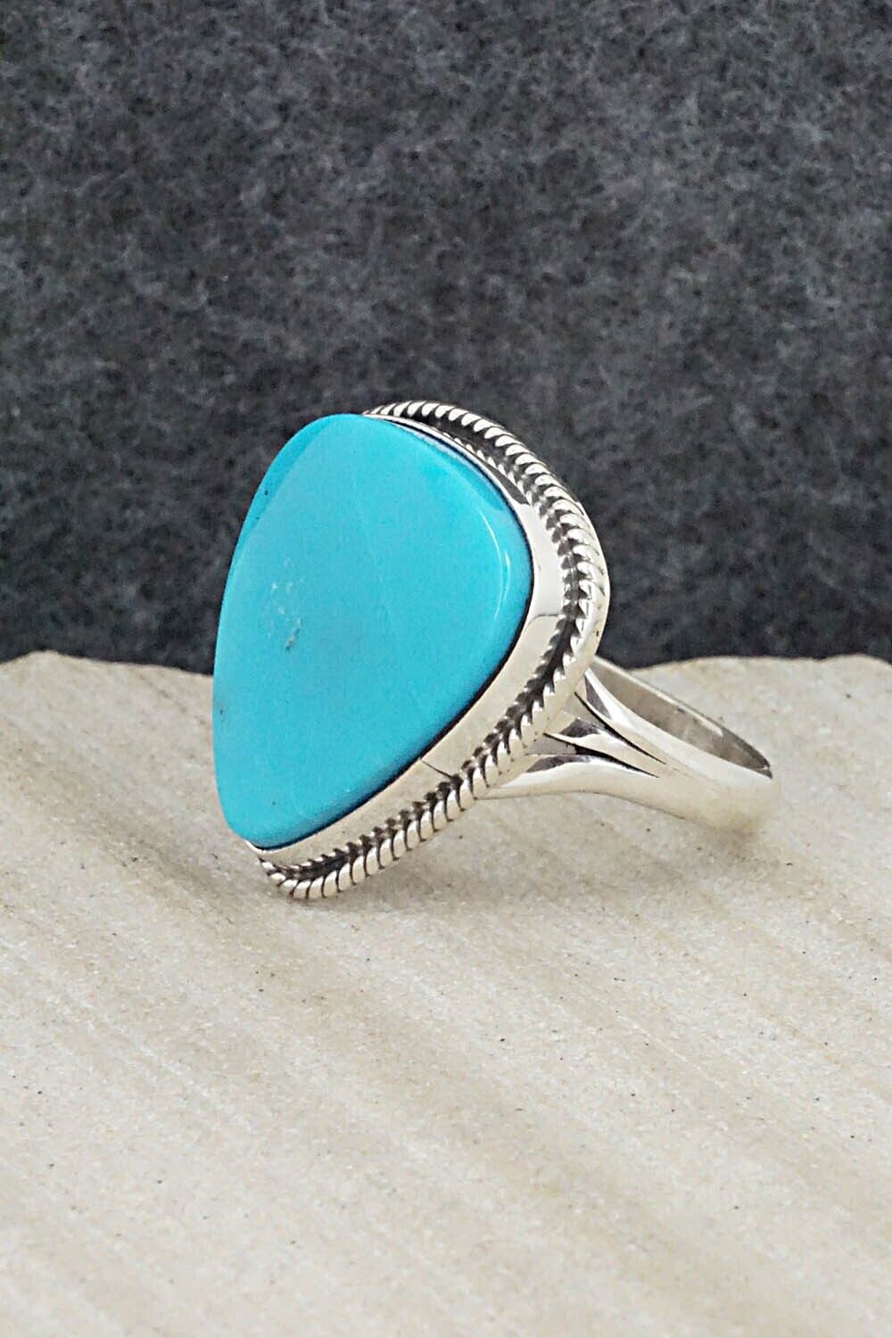 Turquoise & Sterling Silver Ring - Alice Rose Saunders - Size 7