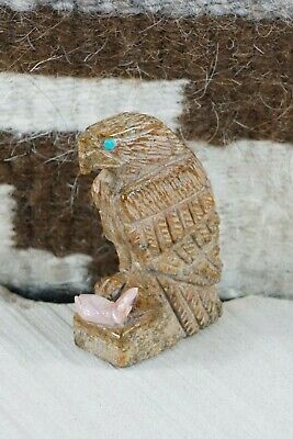 Eagle Zuni Fetish Carving - Carlos Tsattie - High Lonesome Trading