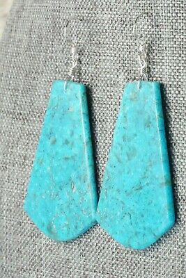 Turquoise & Sterling Silver Earrings - Lupe Lovato