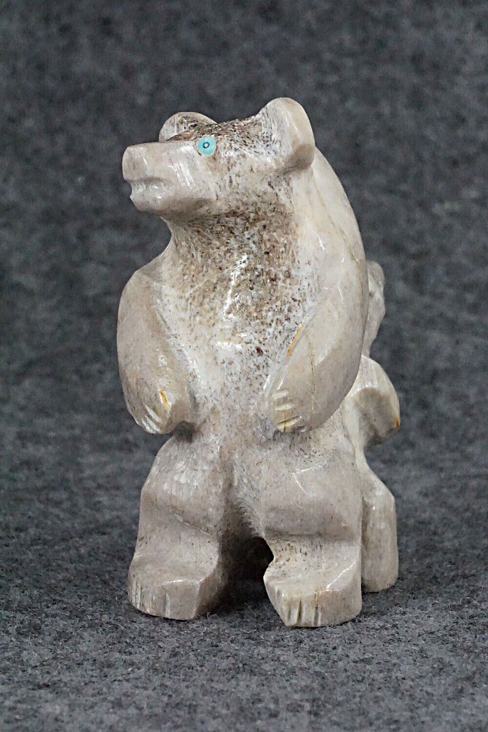 Bear with Cub Zuni Fetish Carving - Allison White