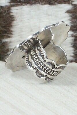 Turquoise and Sterling Silver Ring - Leonard Maloney - Size 8