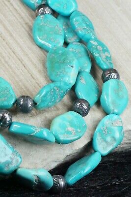 Turquoise & Sterling Silver Necklace - Navajo