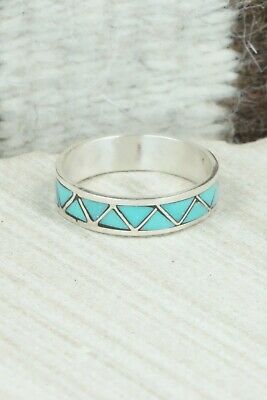 Turquoise & Sterling Silver Ring - Tina Gasper - Size 12