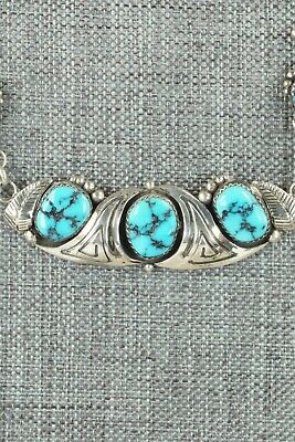Turquoise & Sterling Silver Necklace - Navajo