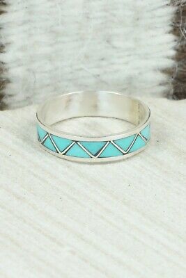 Turquoise & Sterling Silver Ring - Tina Gasper - Size 12
