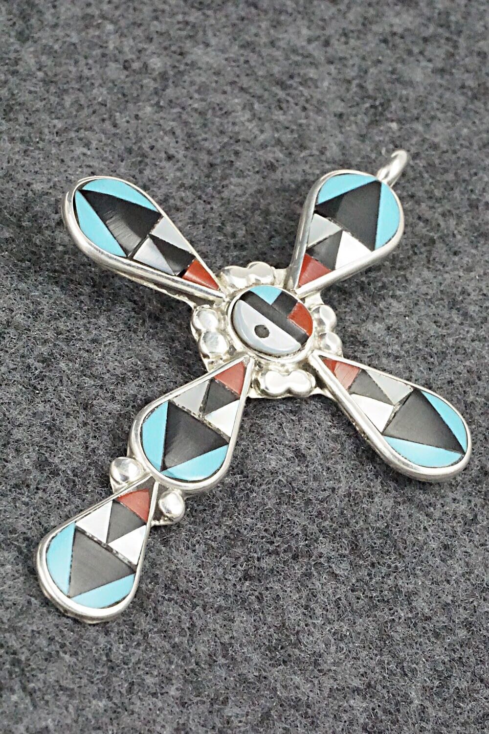 Multi Stone & Sterling Silver Pendant - Florency Lucio