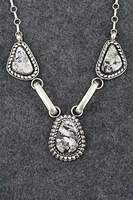 White Buffalo & Sterling Silver Necklace - Mike Smith