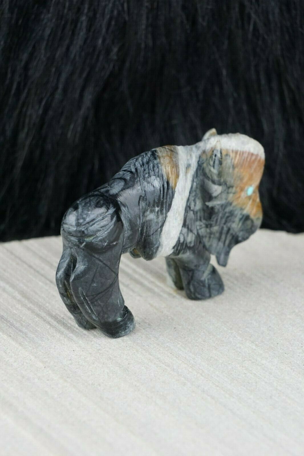 Buffalo Zuni Fetish Carving - Jonas Hastito - High Lonesome Trading