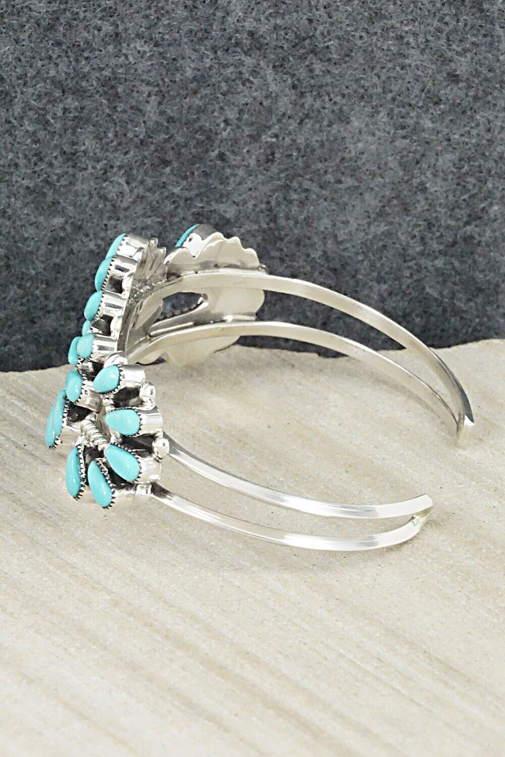Turquoise & Sterling Silver Bracelet - Delbert Booqua