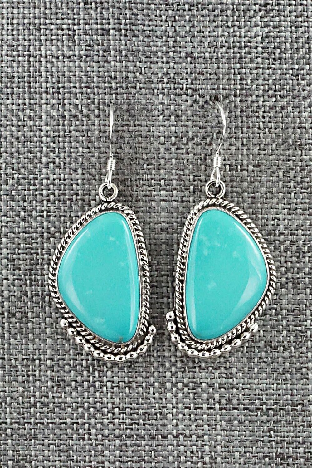 Turquoise & Sterling Silver Earrings - Verley Betone