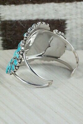 Turquoise and Sterling Silver Bracelet - Eunise Wilson