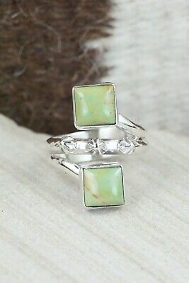 Turquoise & Sterling Silver Ring - Bobby Platero - Size 7.5