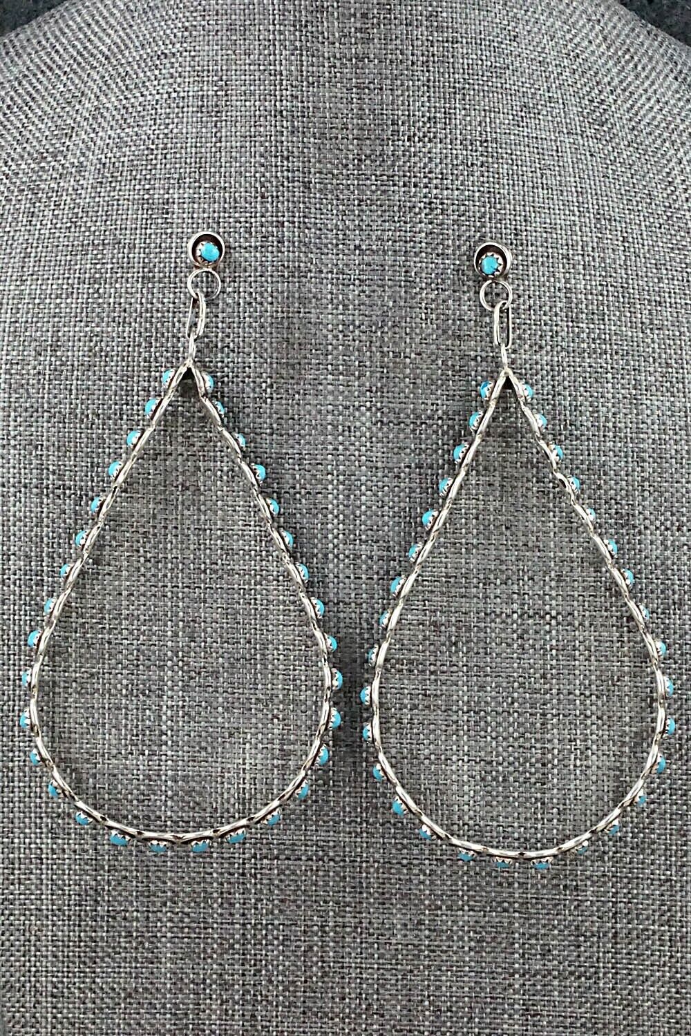 Turquoise & Sterling Silver Earrings - Florenda Lonasee