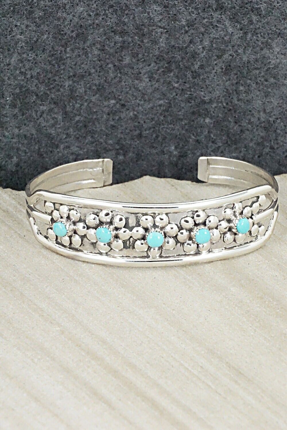 Turquoise & Sterling Silver Bracelet - Ronald Yatsattie