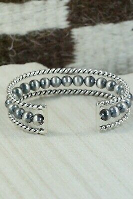 Navajo Sterling Silver Bracelet - Elaine Tahe
