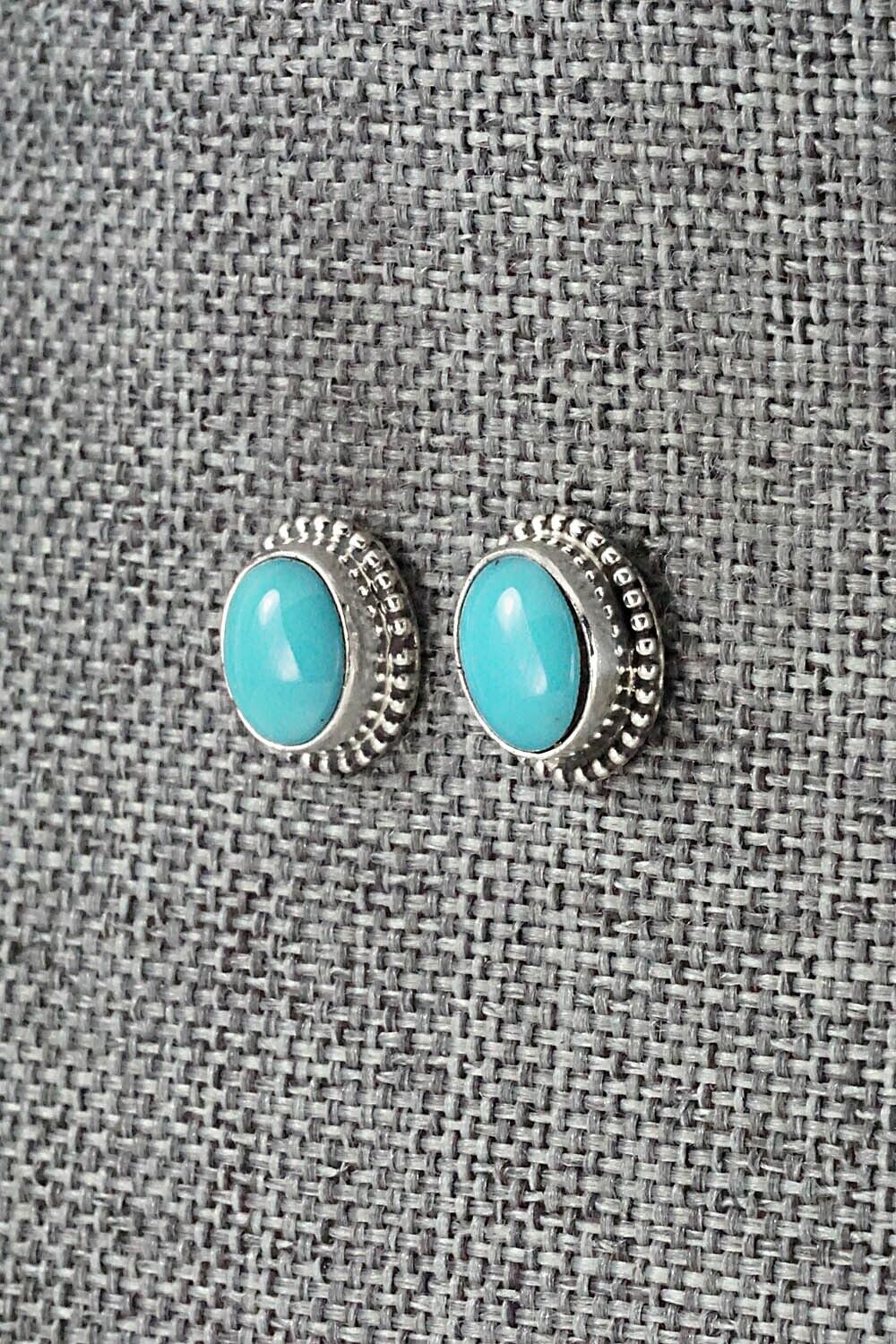 Turquoise & Sterling Silver Earrings - Rosemary Saunders