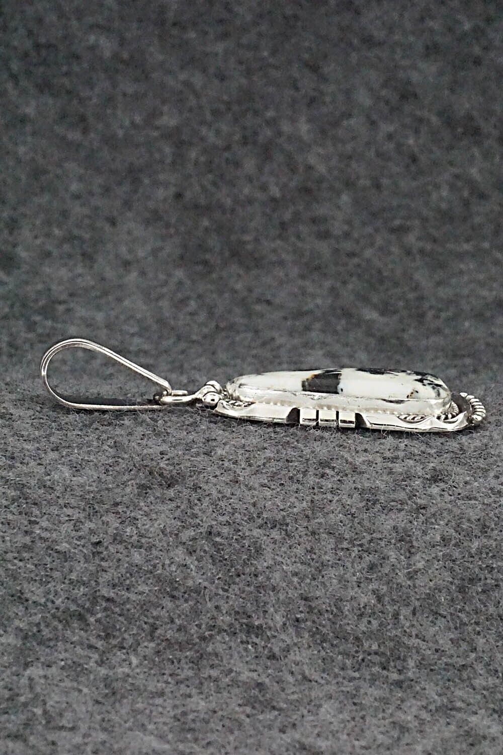 White Buffalo & Sterling Silver Pendant - Samuel Yellowhair