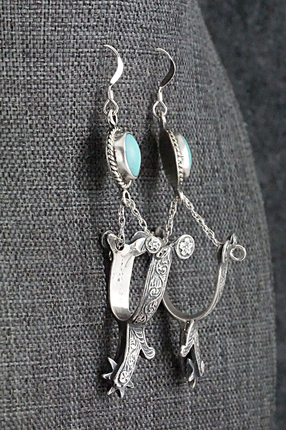 Turquoise & Sterling Silver Earrings - Annie Spencer