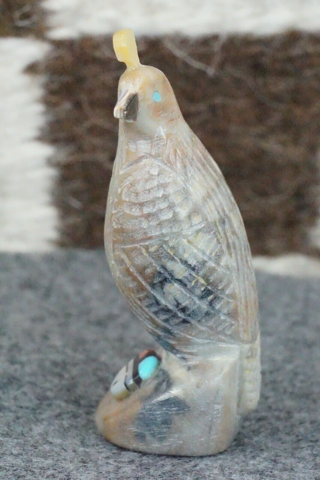 Quail Zuni Fetish Carving - Darrin Boone - High Lonesome Trading