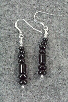Onyx & Sterling Silver Earrings - Louise Joe