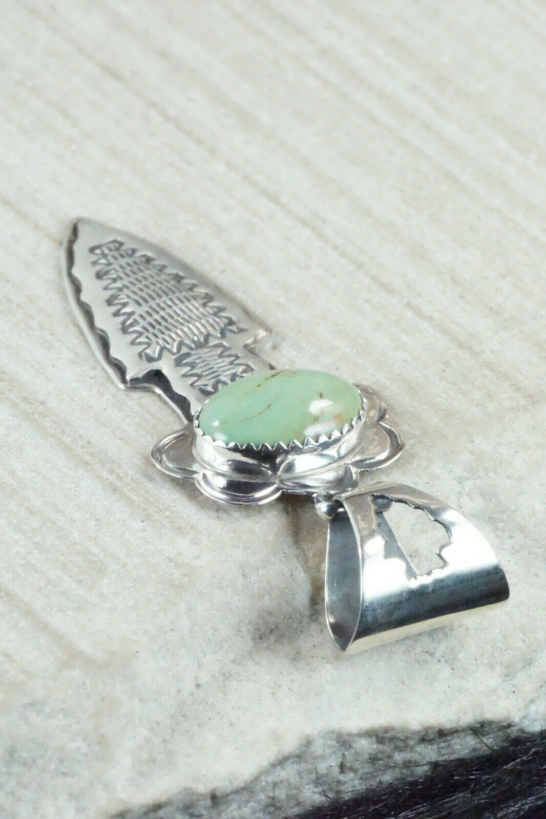 Turquoise & Sterling Silver Pendant - Navajo - High Lonesome Trading
