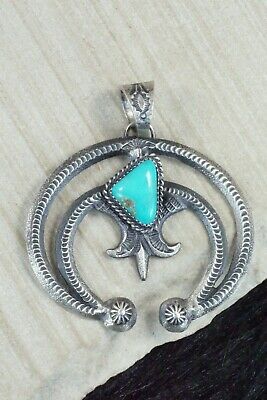 Turquoise & Sterling Silver Pendant - Kevin Billah