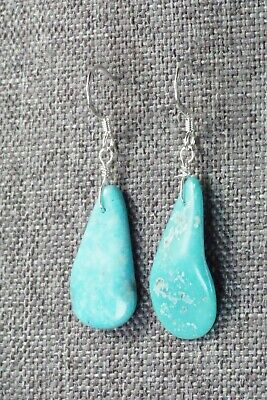Turquoise & Sterling Silver Earrings - Navajo