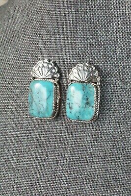 Turquoise & Sterling Silver Earrings - Sheena Jack