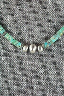 Turquoise & Sterling Silver Necklace - Navajo