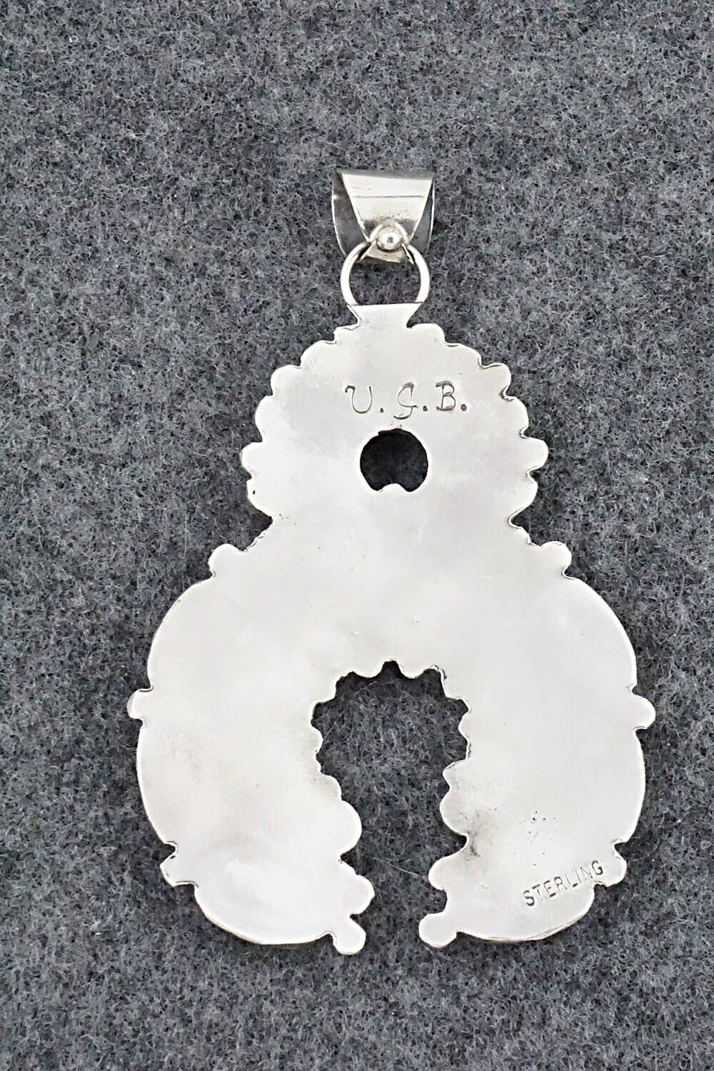 Turquoise and Sterling Silver Naja Pendant - Vie Bobelu