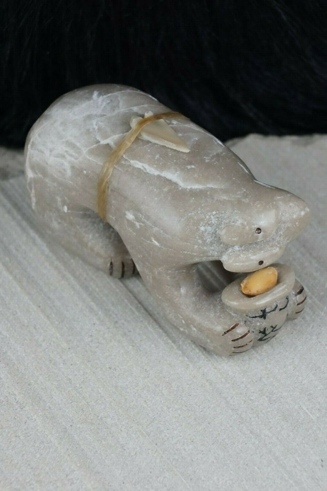 Bear Zuni Fetish Carving - Rick Kallestewa - High Lonesome Trading