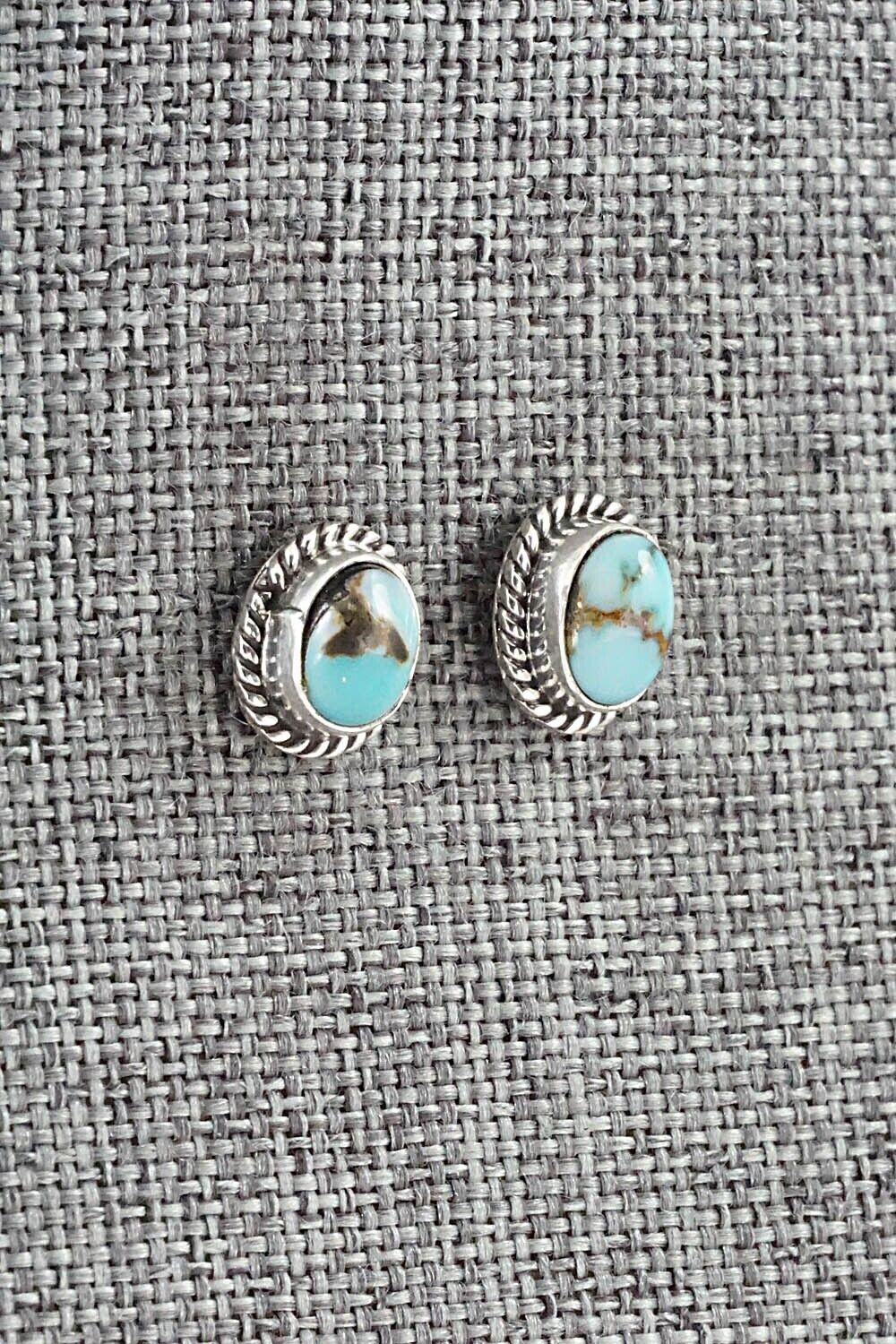 Turquoise & Sterling Silver Earrings - Rosemary Saunders