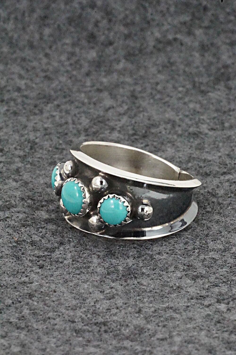 Turquoise & Sterling Silver Ring - Paul Largo - Size 8.75