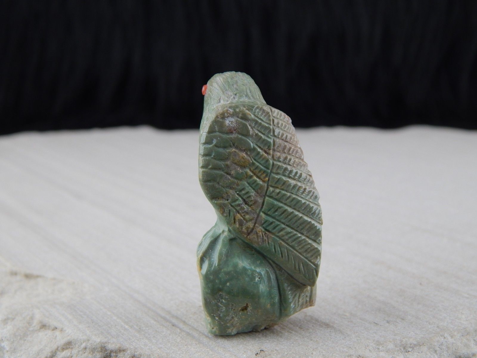 Eagle Zuni Fetish Carving - Derrick Kaamasee - High Lonesome Trading