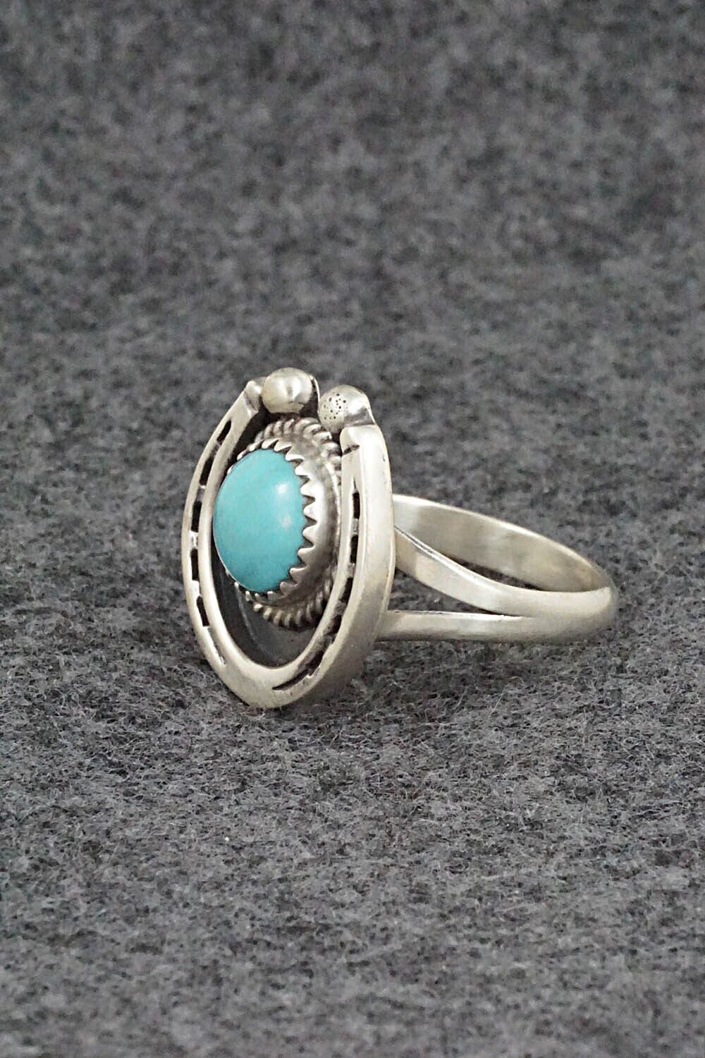 Turquoise & Sterling Silver Ring - Alice Rose Saunders - Size 7