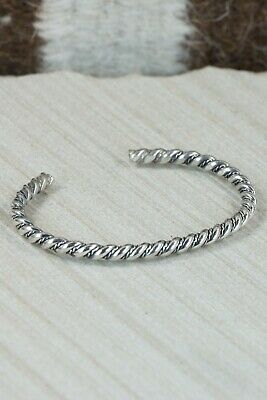 Navajo Sterling Silver Bracelet - Elaine Tahe