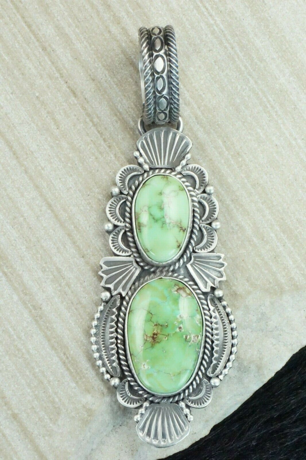 Turquoise & Sterling Silver Pendant - Michael Calladitto