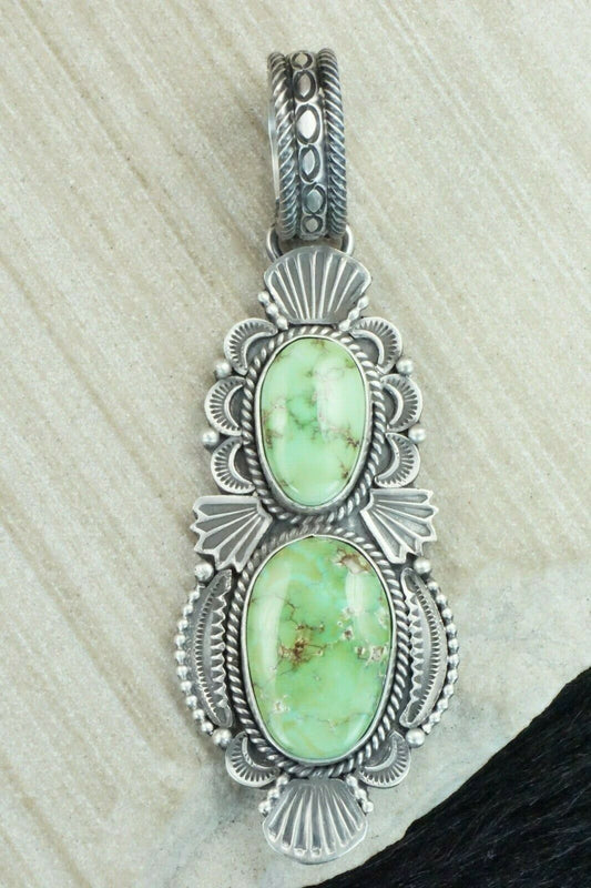 Turquoise & Sterling Silver Pendant - Michael Calladitto