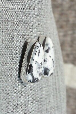 White Buffalo & Sterling Silver Earrings - Murphy Platero