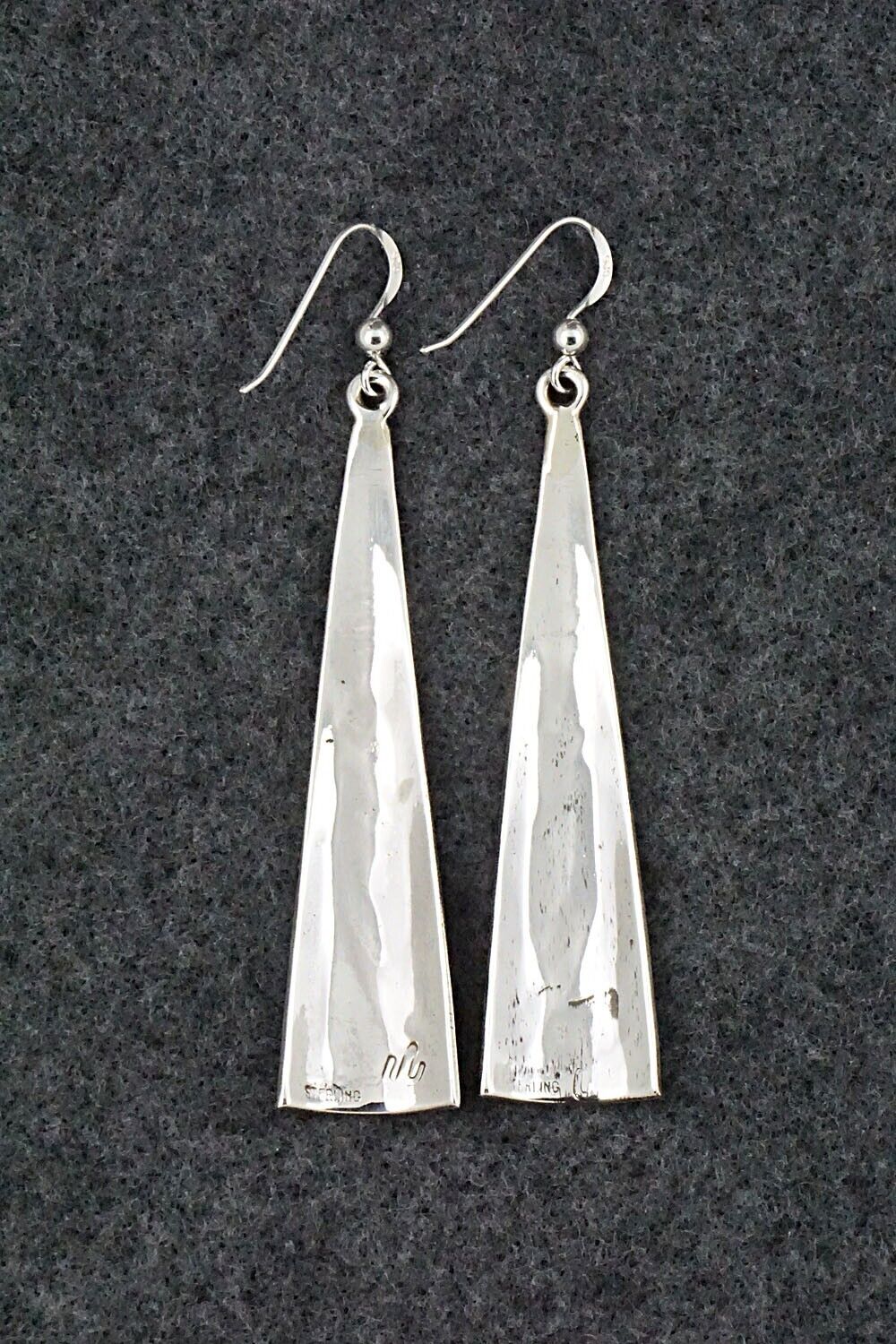 Turquoise, Coral & Sterling Silver Earrings - Jolene Yazzie