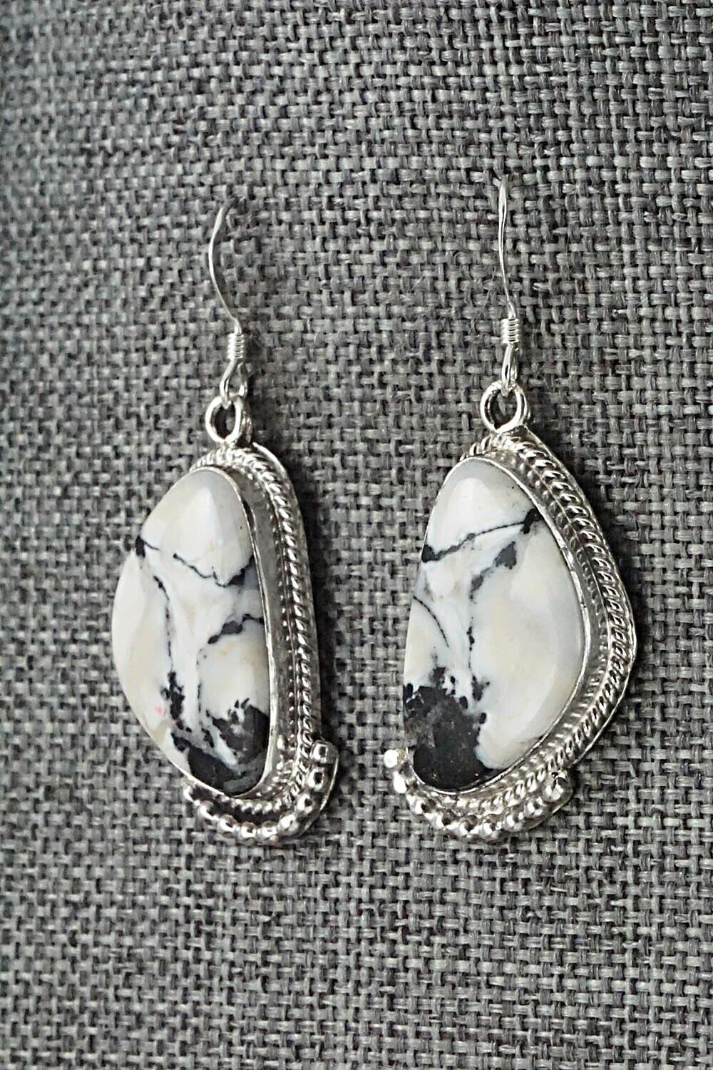 White Buffalo & Sterling Silver Earrings - Sharon McCarthy