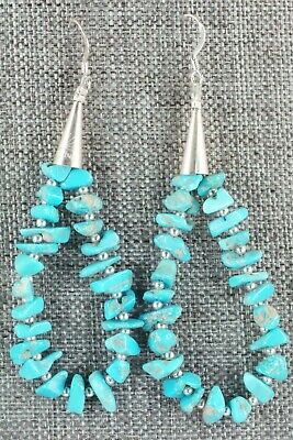 Turquoise & Sterling Silver Necklace and Earrings - Victoria Calladitto
