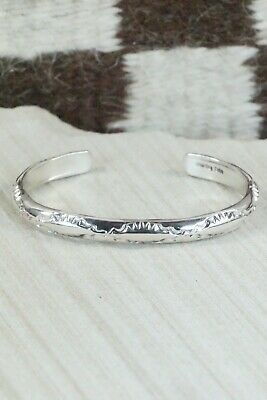 Navajo Sterling Silver Bracelet - Elaine Tahe