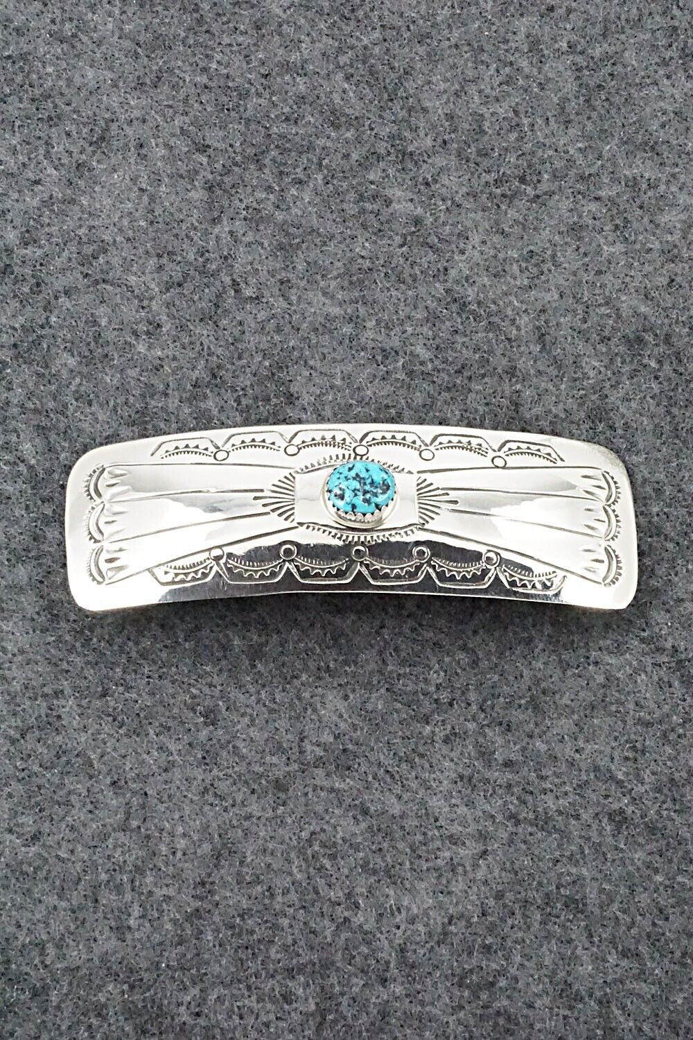 Turquoise & Sterling Silver Hair Barrette - Jolene Begay