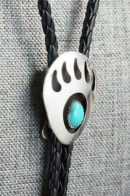 Turquoise & Sterling Silver Bolo Tie - Virginia Long