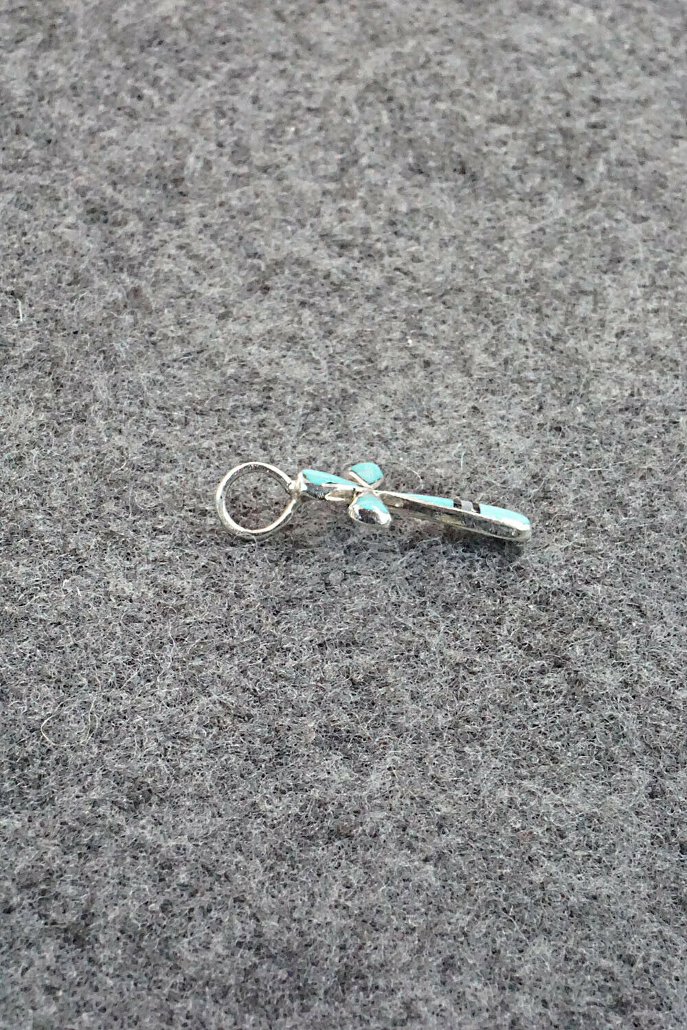 Multi Stone & Sterling Silver Inlay Pendant - Christina Bowannie