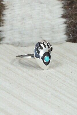 Turquoise & Sterling Silver Ring - Leta Parker - Size 6.75