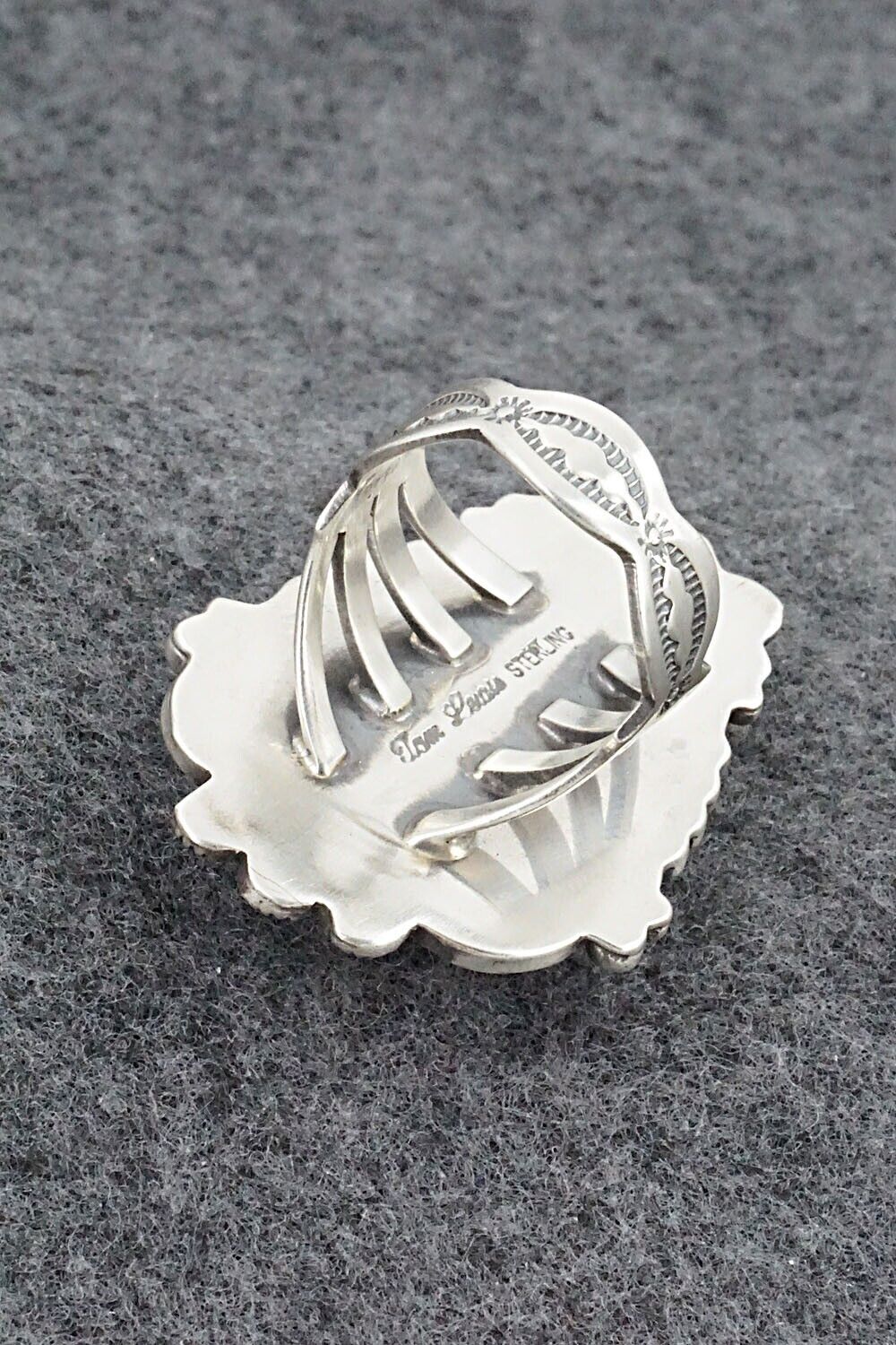 White Buffalo & Sterling Silver Ring - Tom Lewis - Size 8.5