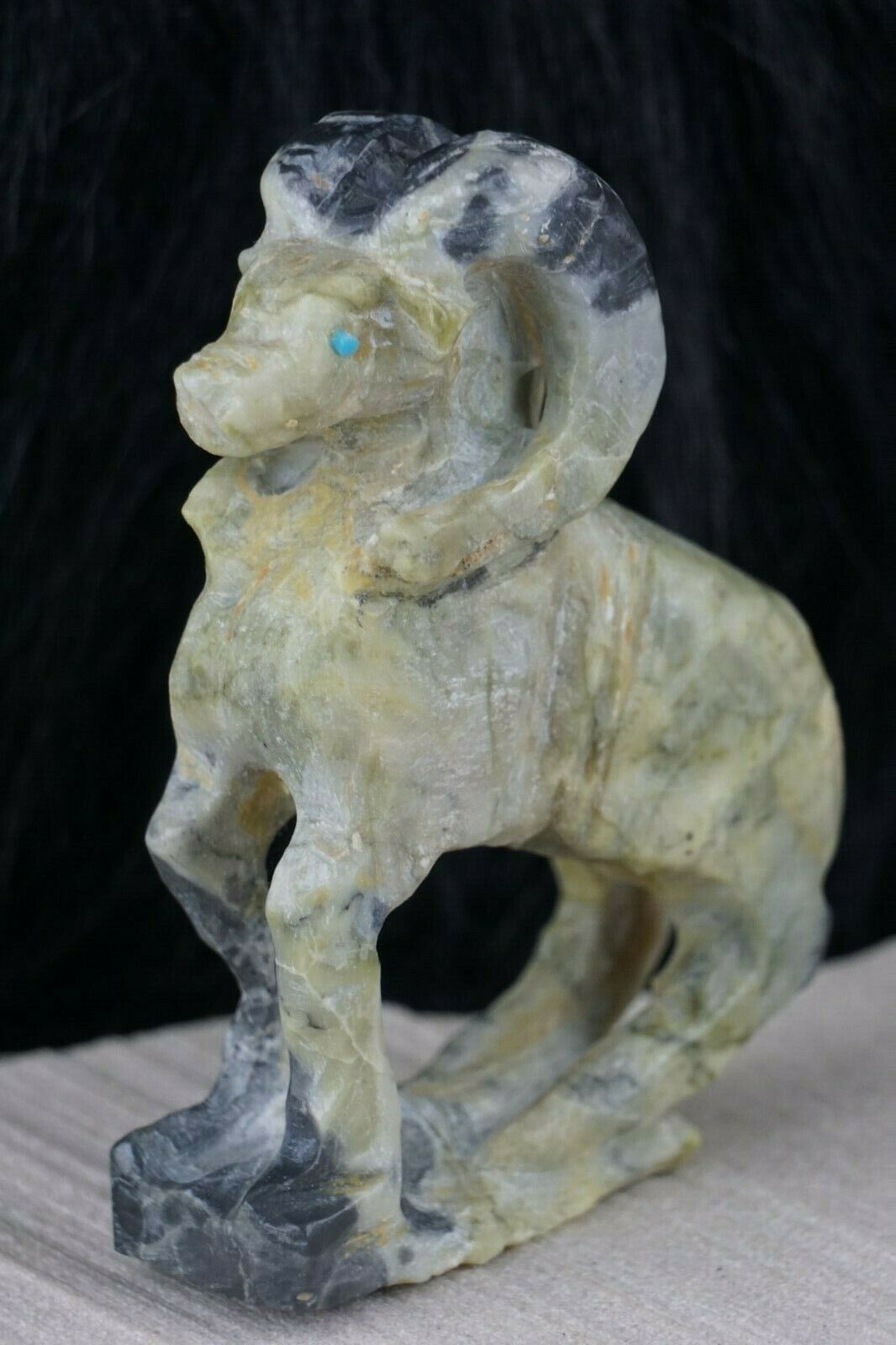 Ram Zuni Fetish Carving - Jerrold Lahaleon - High Lonesome Trading
